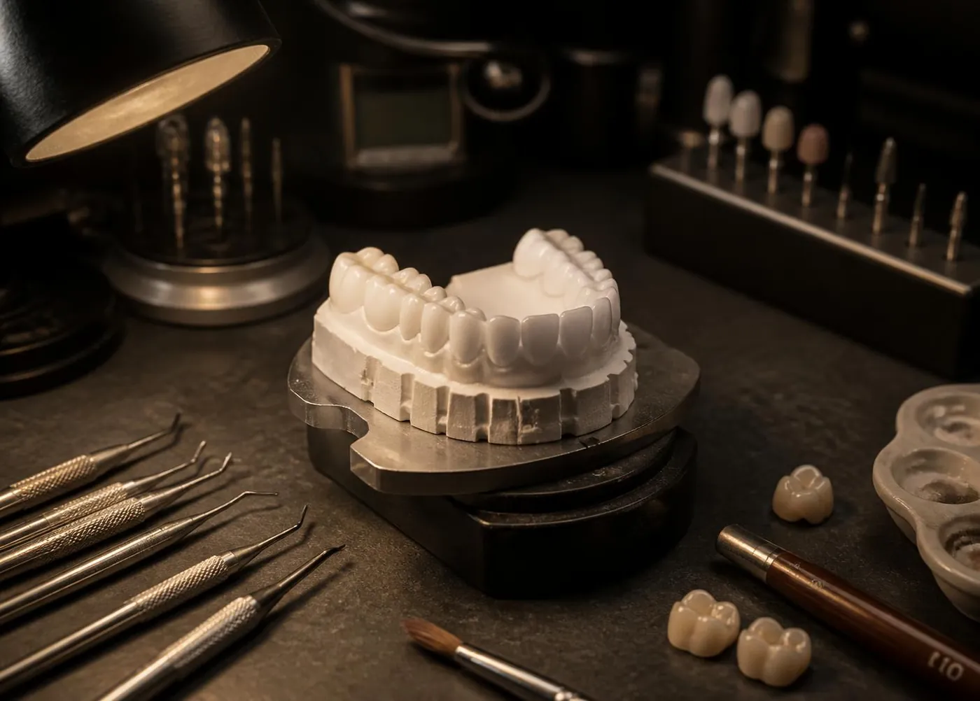 Precision dental laboratory work in progress